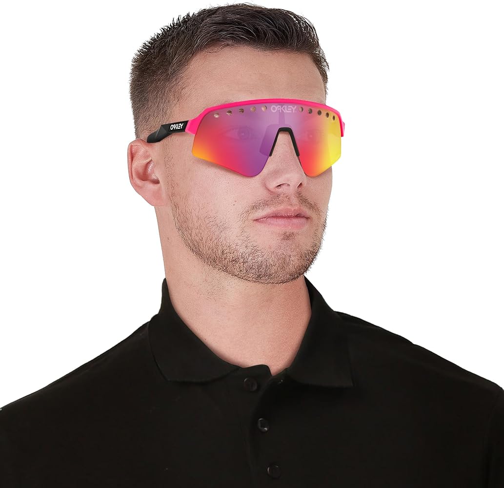Amazon | Oakley メンズ UVプロテクション レッドレンズ 長方形