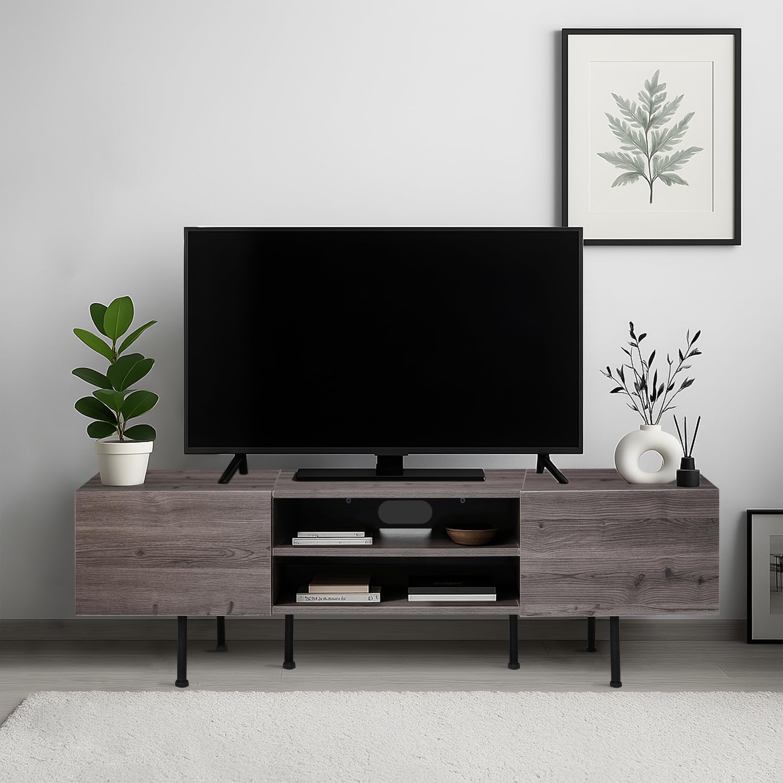 Amazon｜テレビ台 テレビボード ヴィンテージ 60型まで対応 幅150 奥行