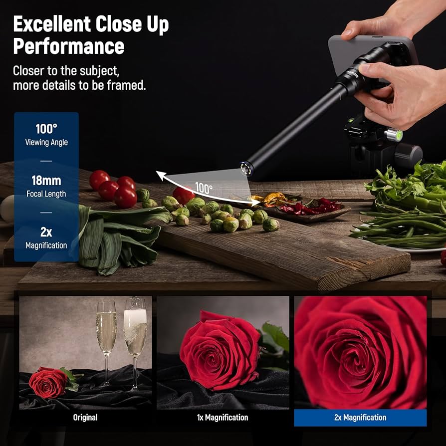 Amazon.co.jp: NEEWER 18mm 2x マクロプローブレンズ スマホ用17mm