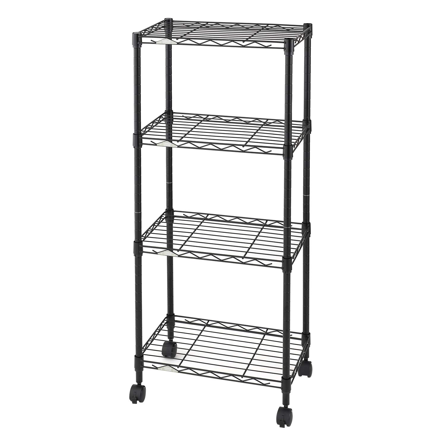 Amazon.co.jp: ドウシシャ ルミナス カラーラック 黒 ブラック 4段 幅