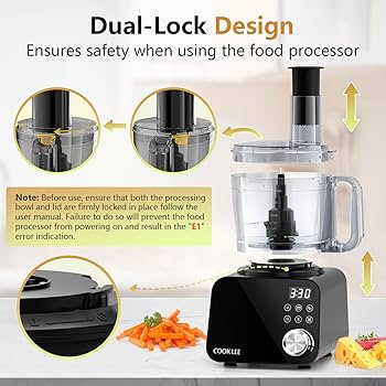 Amazon.com: COOKLEE Food Processor, 600 Watts, 6 Functions