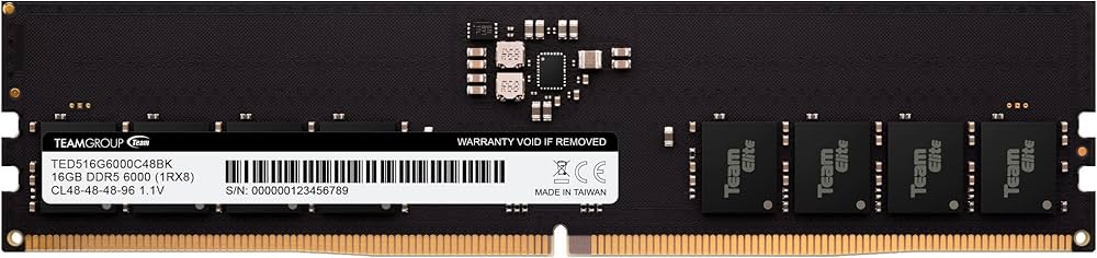 Amazon.co.jp: TEAMGROUP Elite DDR5 16GB 6000Mhz PC5-48000 CL48
