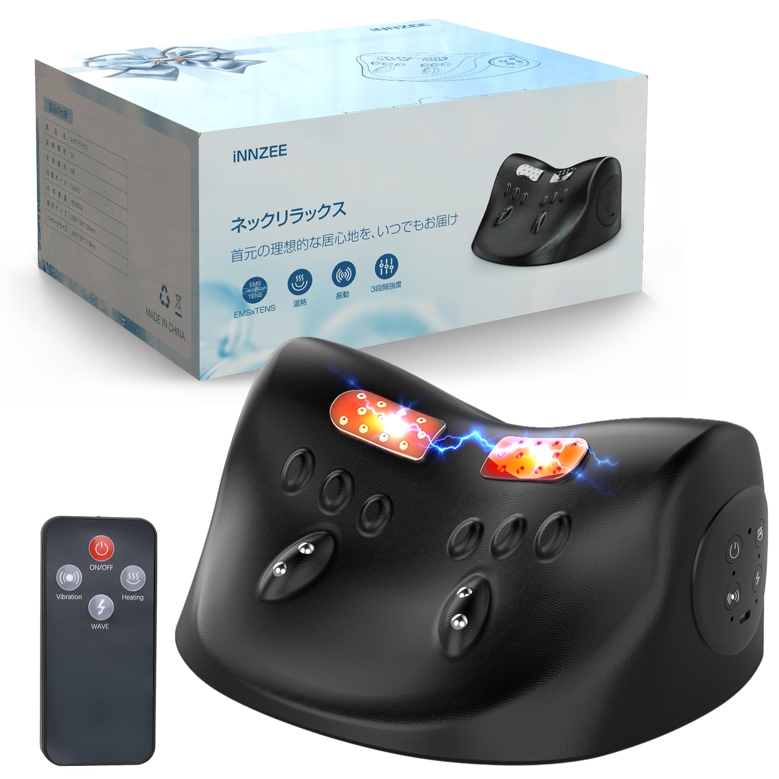Amazon.co.jp: iNNZEE ネックケア 【温熱・振動・EMS】3大機能 ✕3段階
