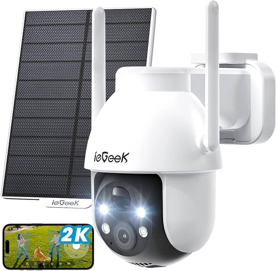 Amazon.com : ieGeek Security Cameras Wireless Outdoor, 2K Solar