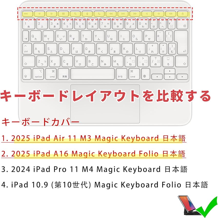 Amazon.co.jp: [ファンクションキー付き] 2025 iPad Air 11 M3/ Pro 11