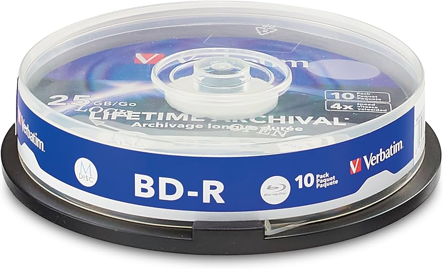 Amazon.com: Verbatim M DISC BD-R 25GB 4X Lifetime Archival White