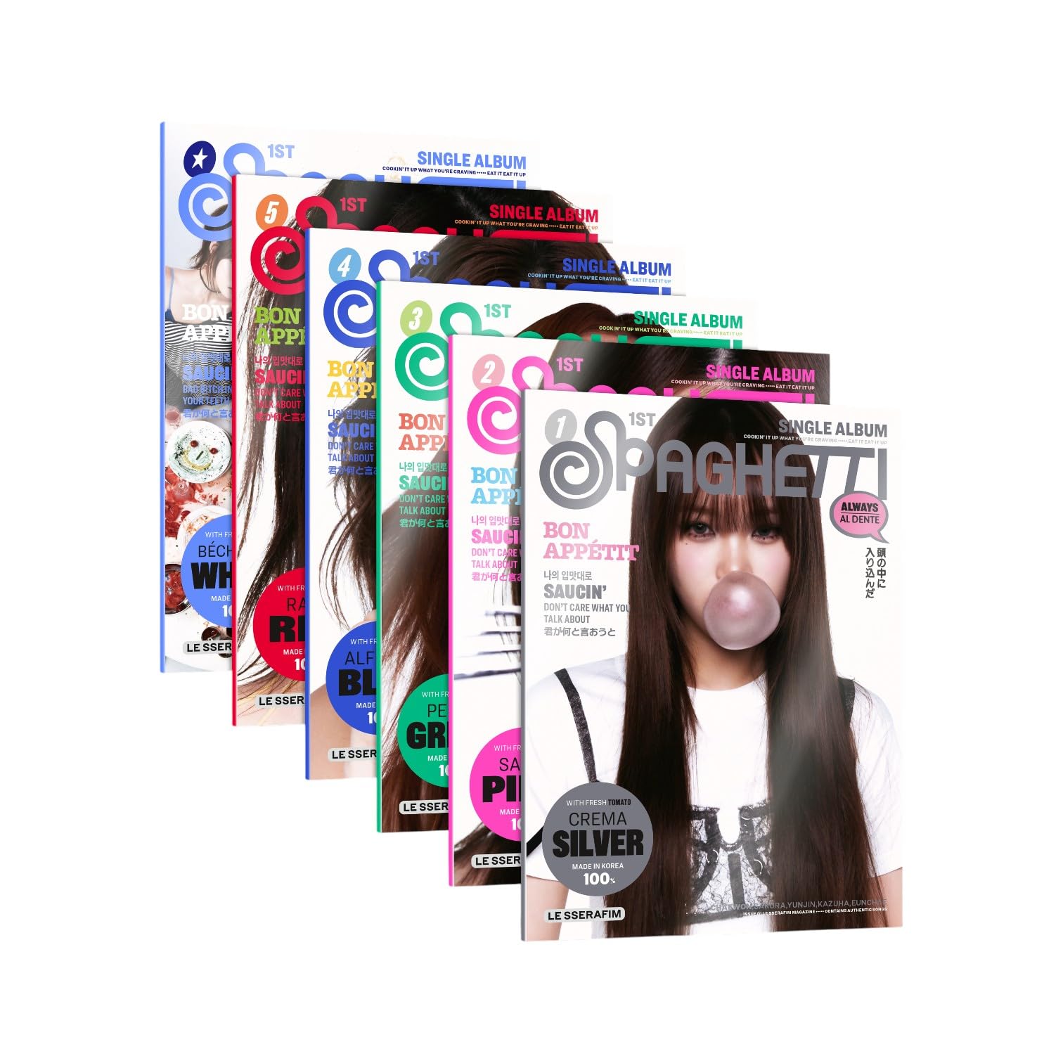 Amazon.com: LE SSERAFIM - 1st Single Album [SPAGHETTI] Compact