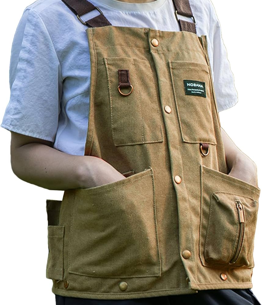 Amazon.co.jp: [PUCHEN] キャンプ用エプロン - ポケット付きアウトドア