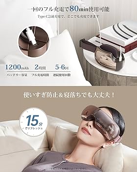 Amazon | llano アイウォーマー 可視 目元エステ 【ワンボタン&8Dエア