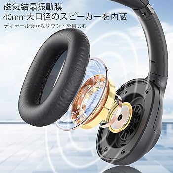 Amazon.co.jp: Ankbit ヘッドホン bluetooth ノイズキャンセリング