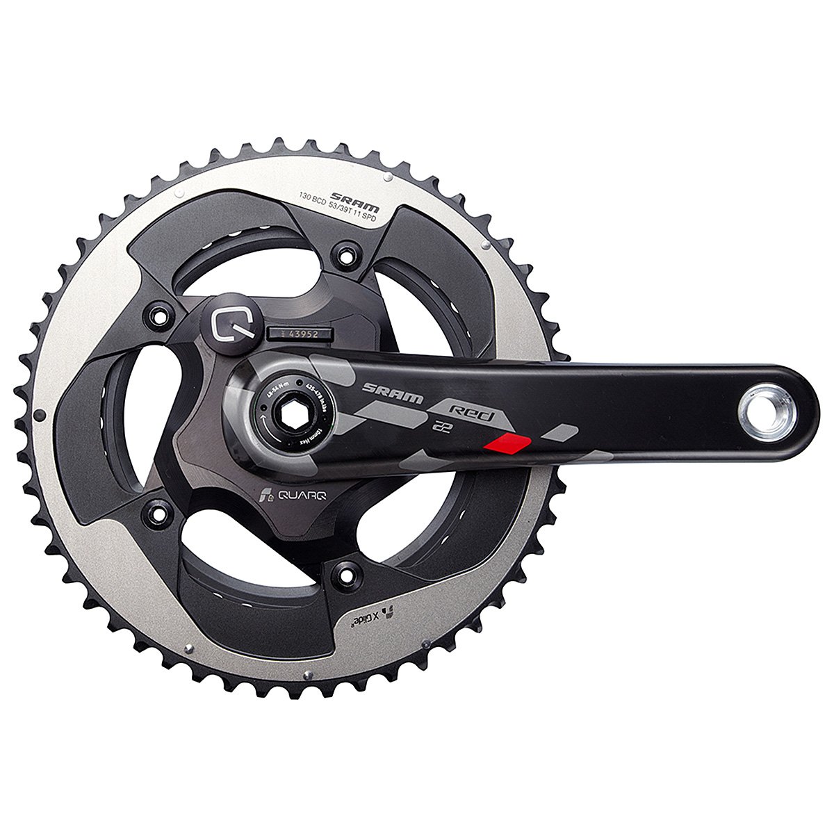 Amazon | SRAM Red22 Quarq Road BB30 クランクセット 162.5mm/53/39T