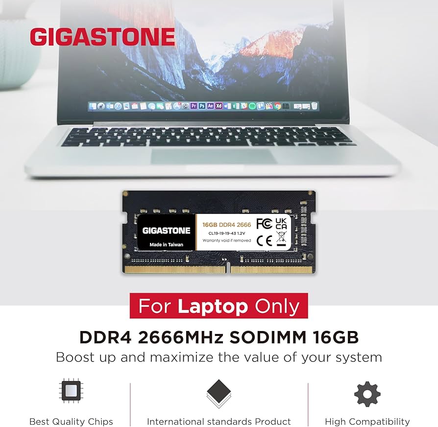 Amazon.co.jp: 【メモリ ノートパソコン専用 DDR4】GIGASTONE 16GBx2枚