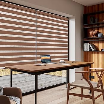 Amazon.com: SUAKY Cordless Zebra Blinds for Windows, Custom Dual