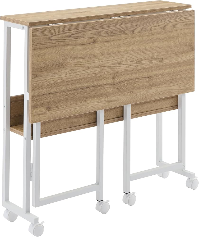 Amazon | SYALEN 折りたたみデスク テレワークデスク 幅80 奥行53 高さ