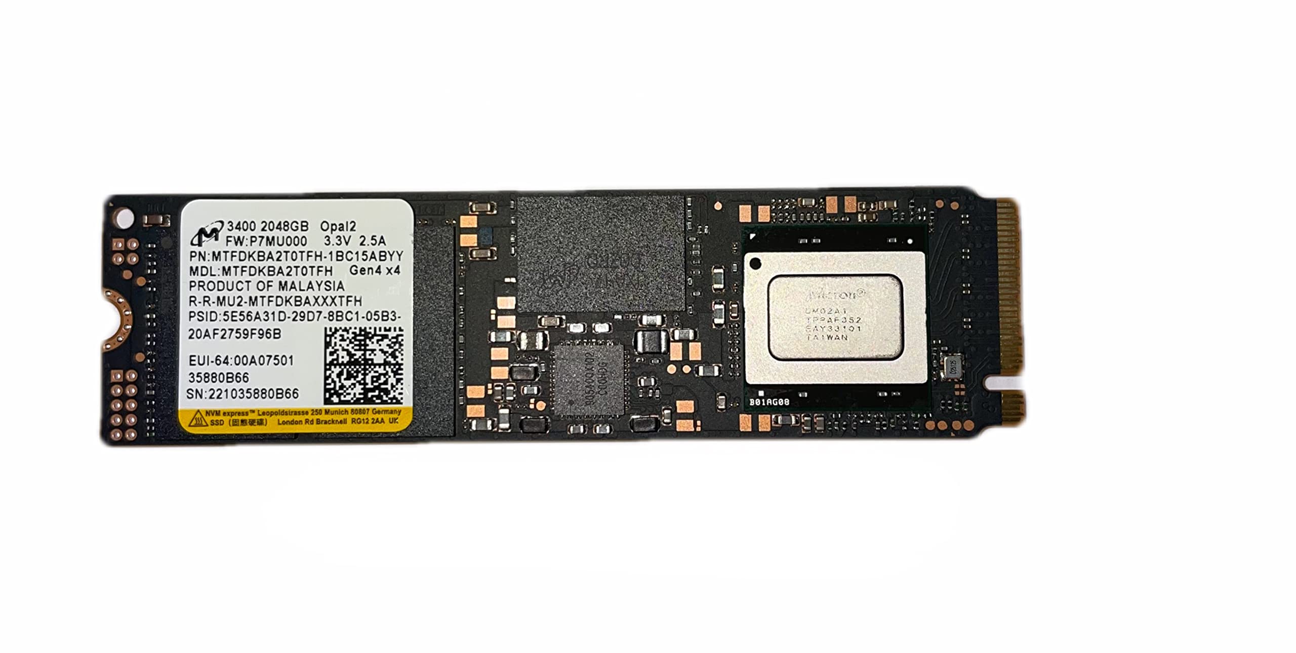 内蔵型SSD Micron NVMe 2280 M.2 SSD 1TB Micron（マイクロン） 製