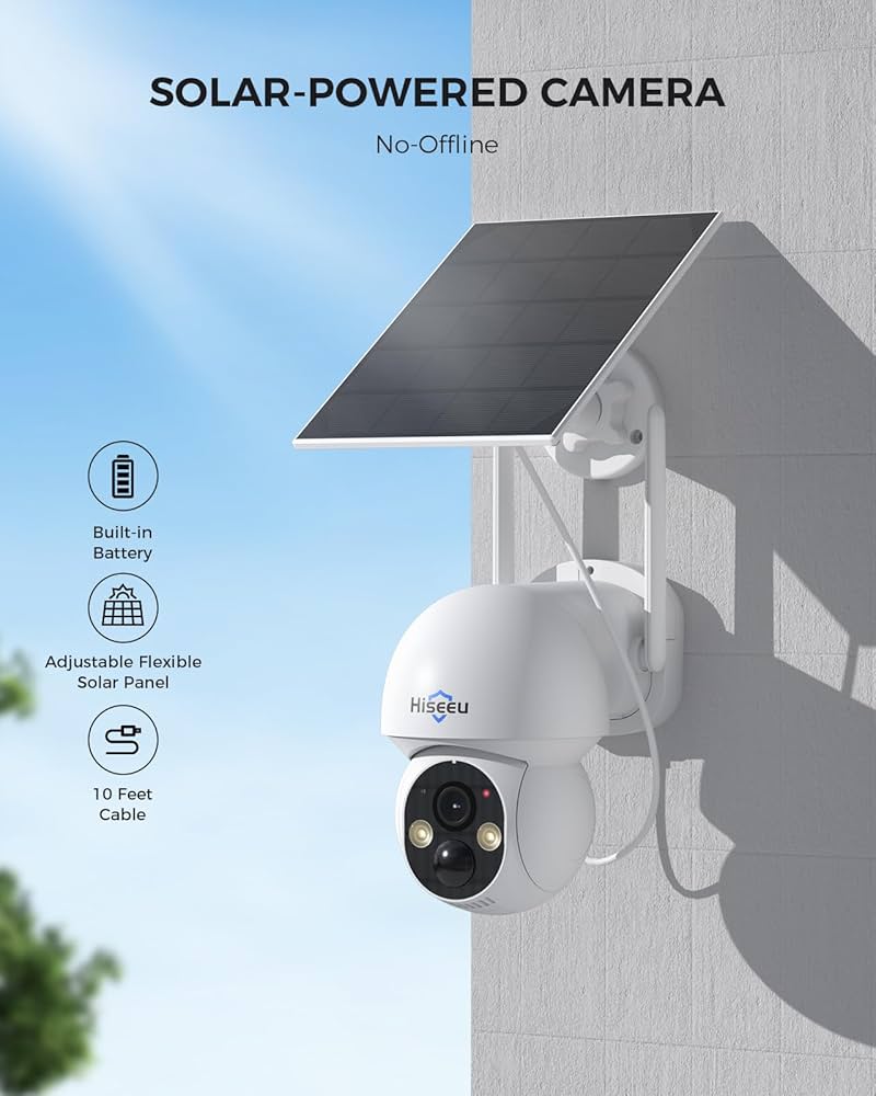 Amazon.com : Hiseeu Solar Camera Wireless Outdoor, Home Security
