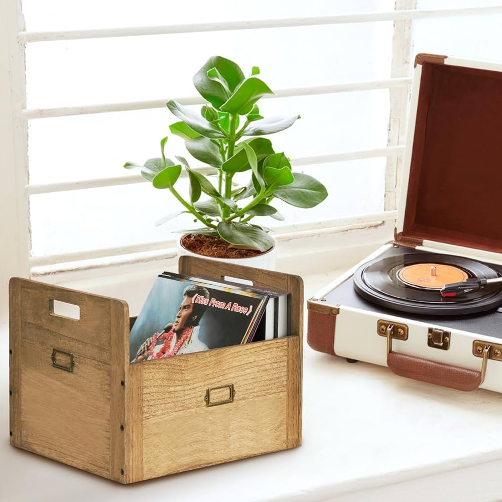 Amazon.co.jp: KIRIGEN レコードケース LP用 レコードボックス