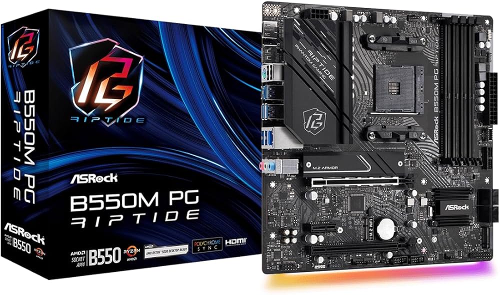 Amazon | ASRock マザーボード B550M PG Riptide AMD Ryzen 5000