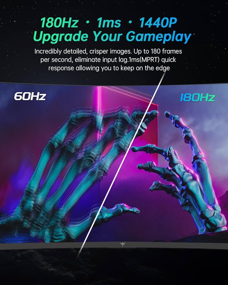 Amazon.com: KTC 27 inch Gaming Monitor, 1440P Curved Monitor