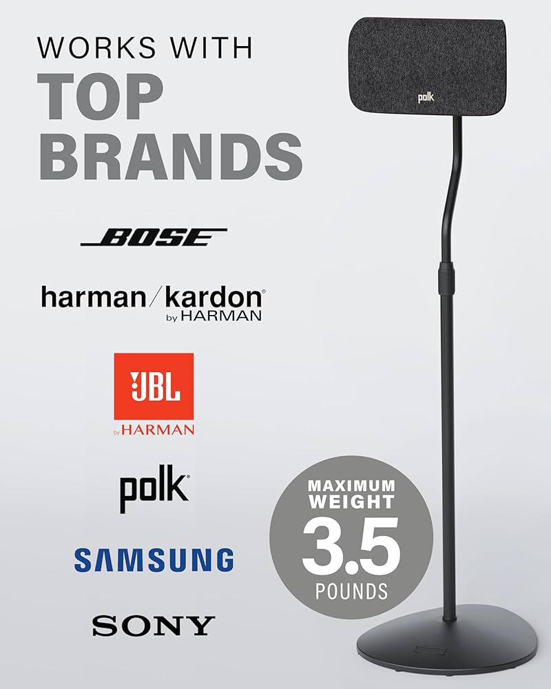 Amazon | (サナス) SANUS高さ調節可能スピーカースタンド - 28インチ
