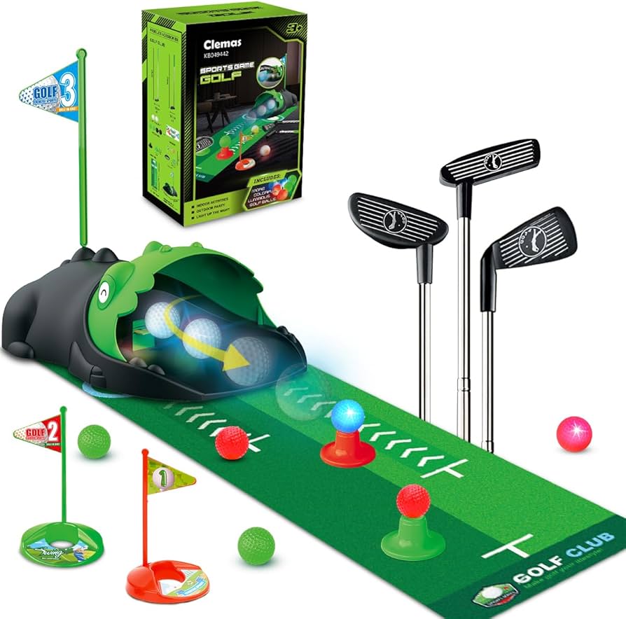 Amazon.com: Clemas Upgraded Kids Toy Golf Set with Dinosaur