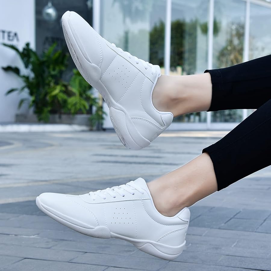 Amazon.com | ZVC Cheer Shoes Girls White Cheerleading Shoes for