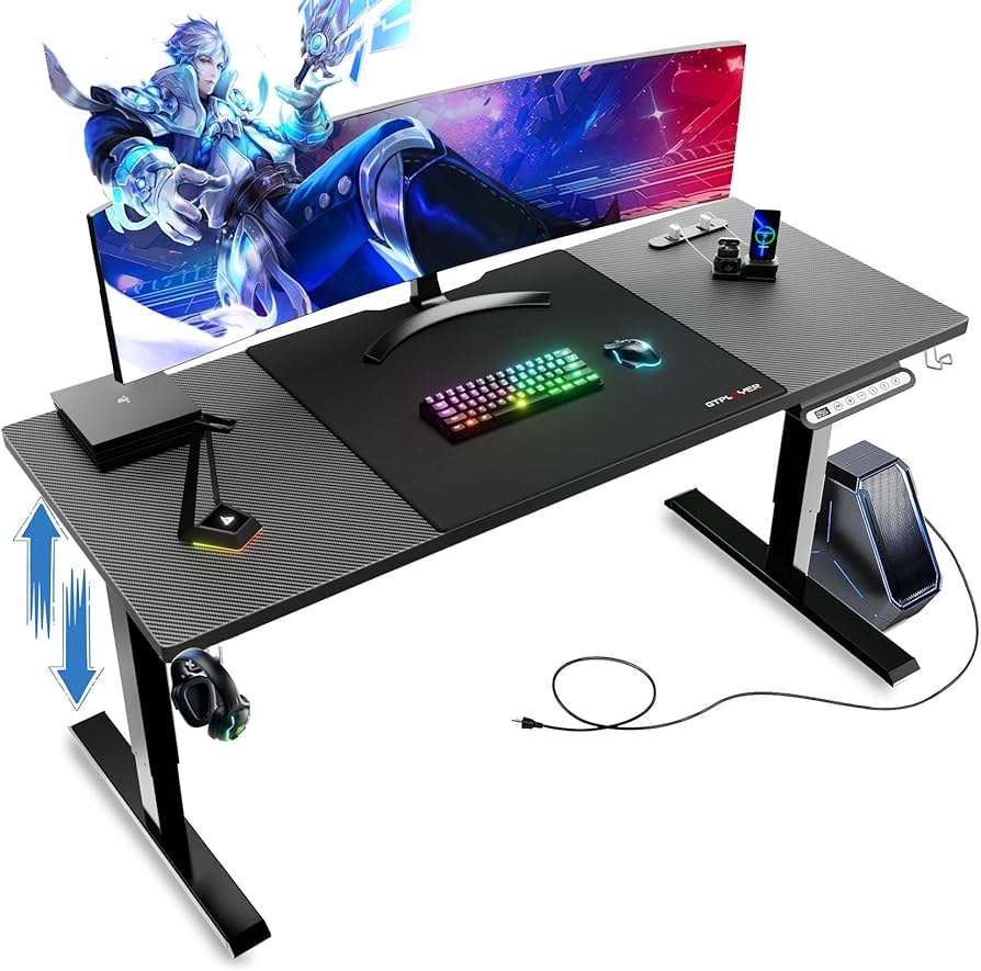 Amazon.co.jp: GTPLAYER ゲーミングデスク パソコンデスク ローデスク