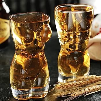 Amazon.co.jp: Harey ビールジョッキ 人体カップ 透明グラス ジョッキ