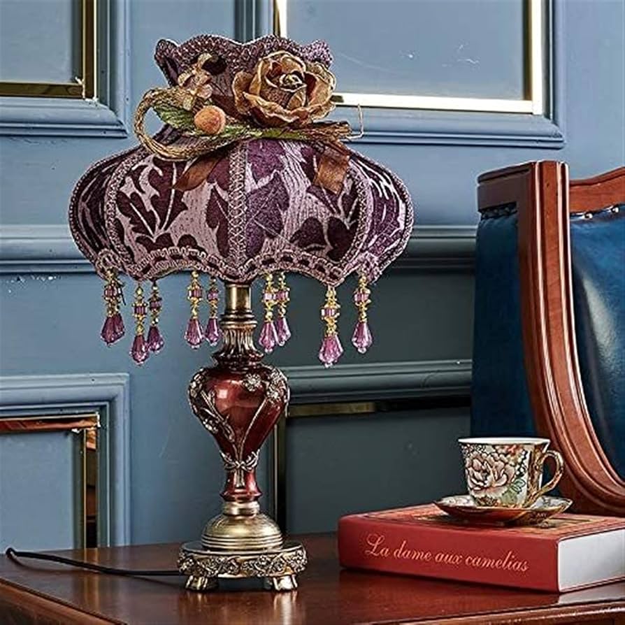 Amazon.co.jp : ビクトリア朝の樹脂テーブルランプ古典的なレトロな