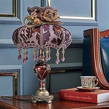 Amazon.co.jp : ビクトリア朝の樹脂テーブルランプ古典的なレトロな