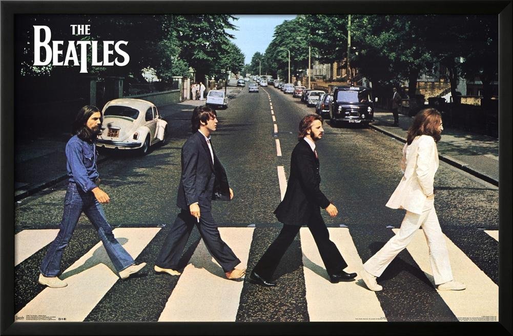 Amazon.com: The Beatles Abbey Road Lamina Framed Poster - 35.75 x