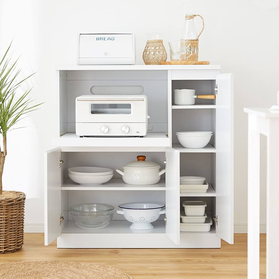 Amazon｜LOWYA ロウヤ キッチンカウンター レンジ台 キッチン収納 食器