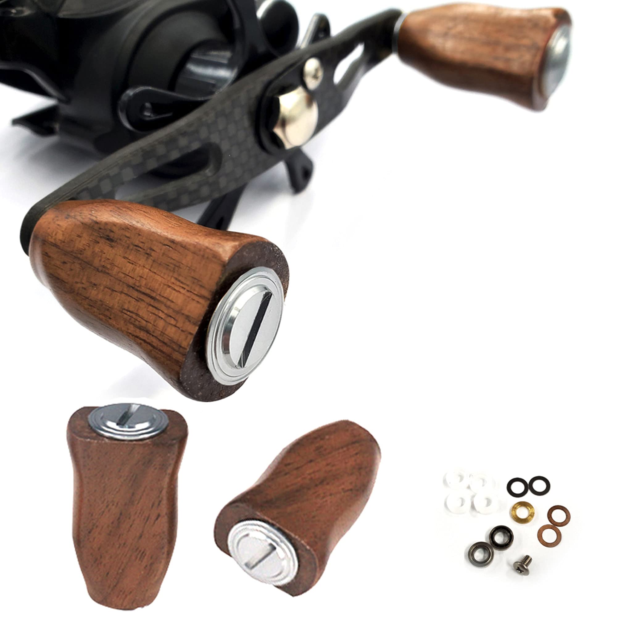 Amazon | VISPREA 木製ノブ パワー リール ハンドル ノブ シマノ