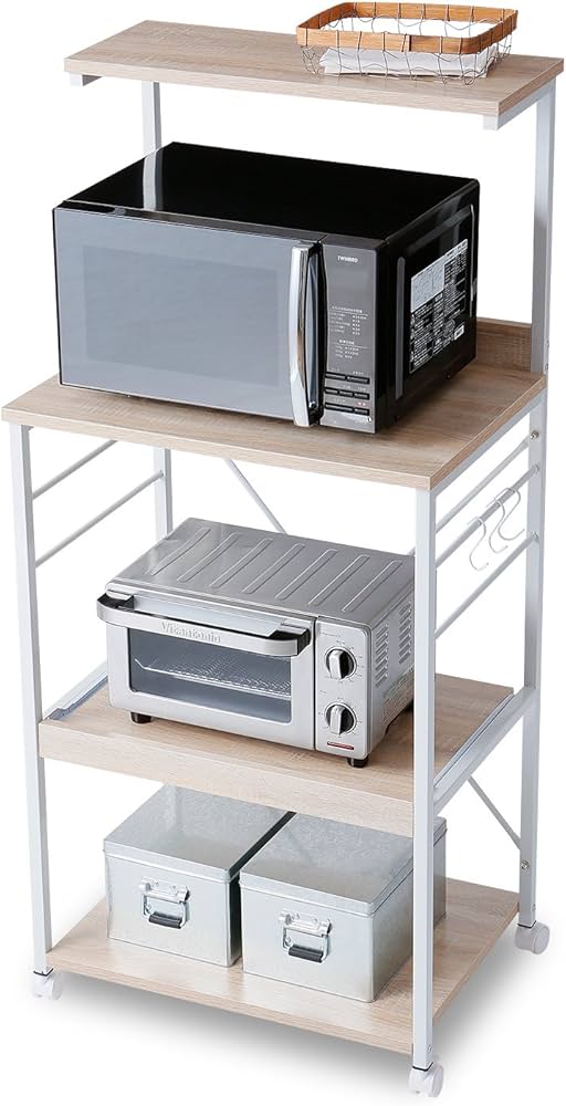 Amazon.co.jp: LOWYA ロウヤ キッチンラック レンジラック レンジ台