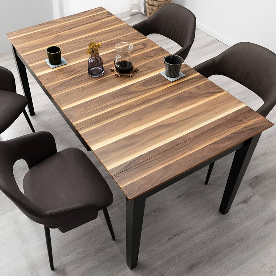 Amazon｜タンスのゲン ダイニングテーブル 単品 伸長式 3段階 4～6人用