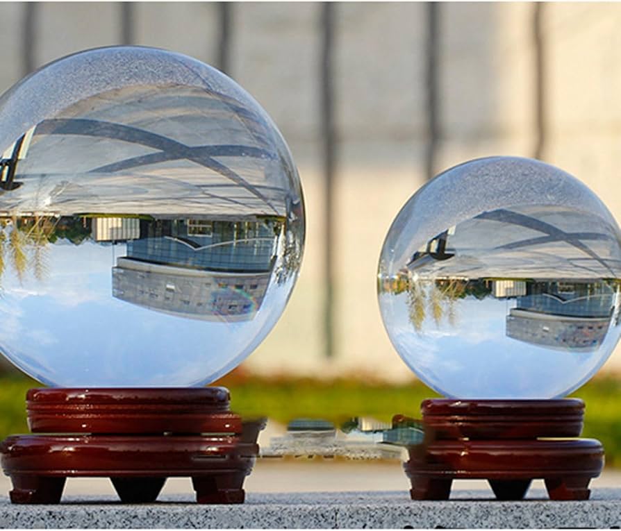 Amazon.co.jp: 水晶玉 無色透明 クリスタルボール 12cm 特大 開運