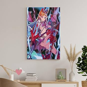 Amazon.co.jp: エルフモンスターの (424) キャンバスポスター幻想的な