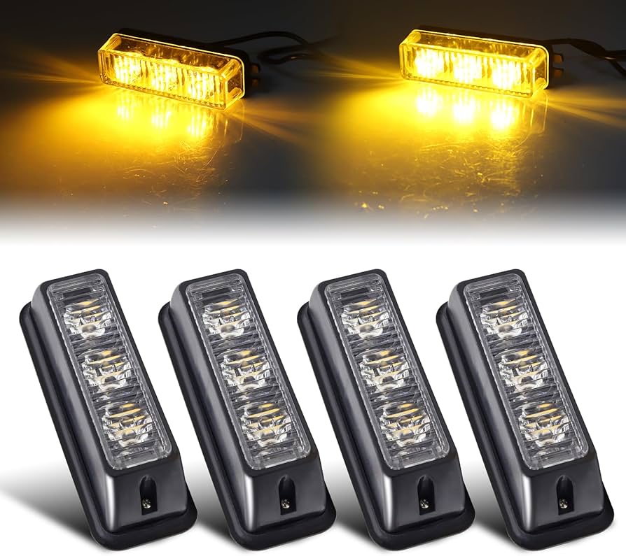 Amazon | ストロボライト 車 12V 24V 点滅ランプ 3LEDバルブ トラック