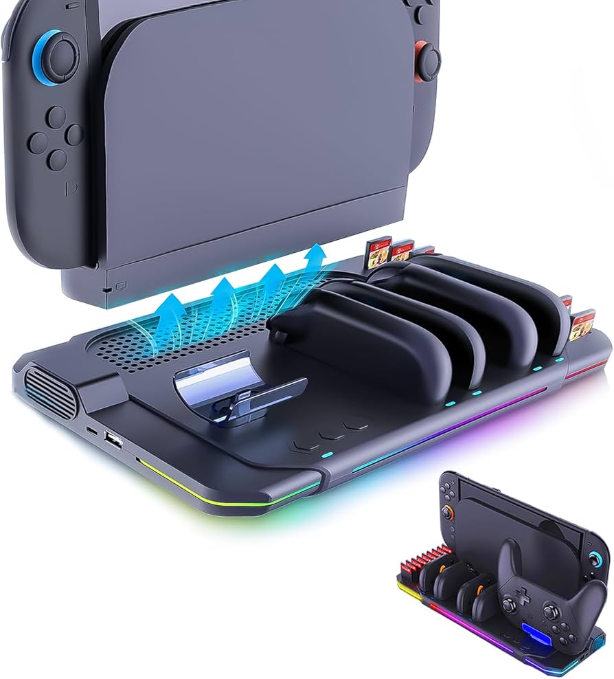 Amazon.co.jp: Switch2 Pro & Switch 2ジョイコン用冷却充電スタンド