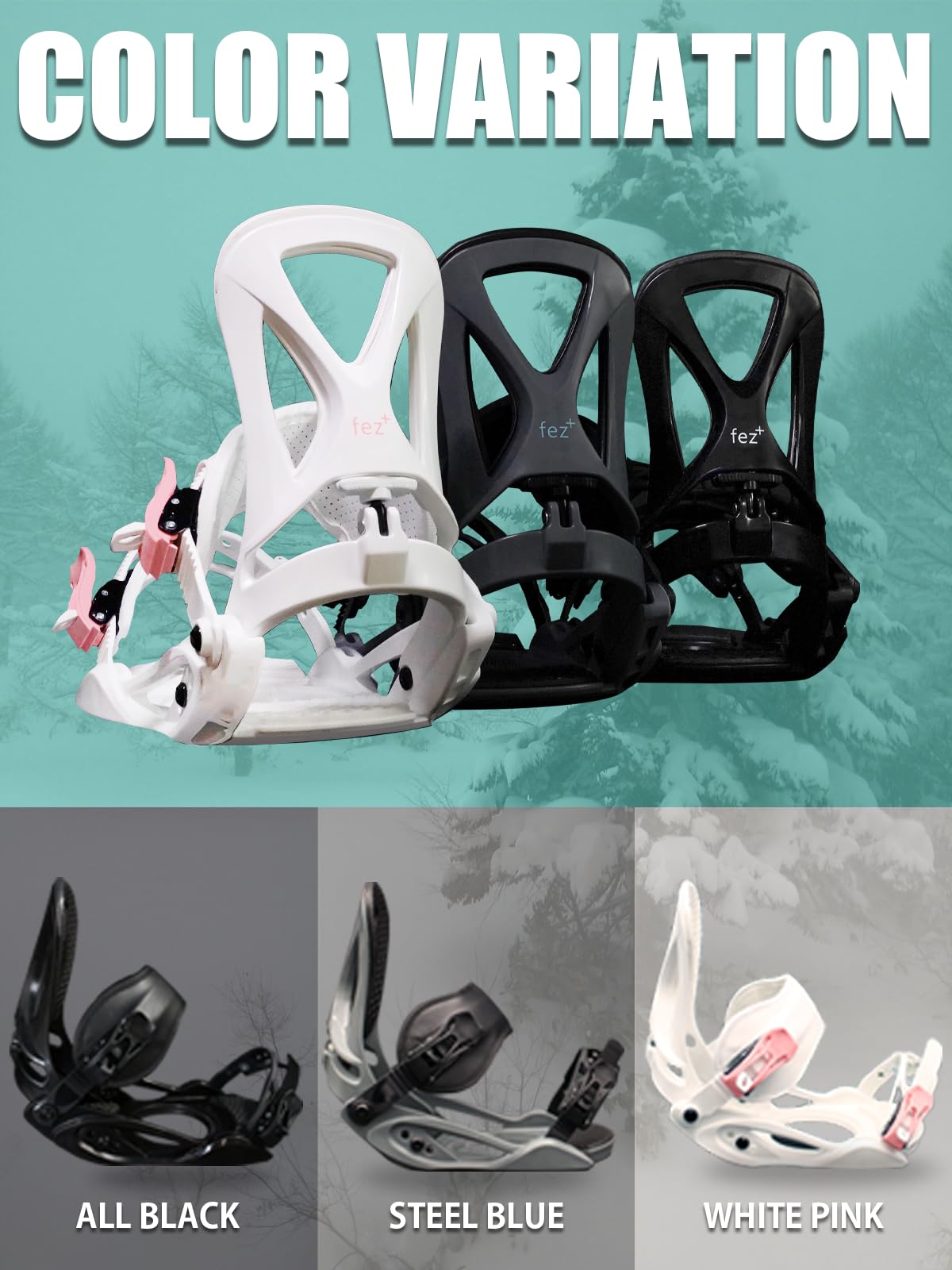 Amazon | FEZ+ BINDING ビンディング スノーボード (All-Black, ML