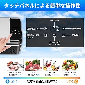 Amazon.co.jp: Sumeriy 車載冷蔵庫 22L バッテリー付き -20℃～20℃ 急速