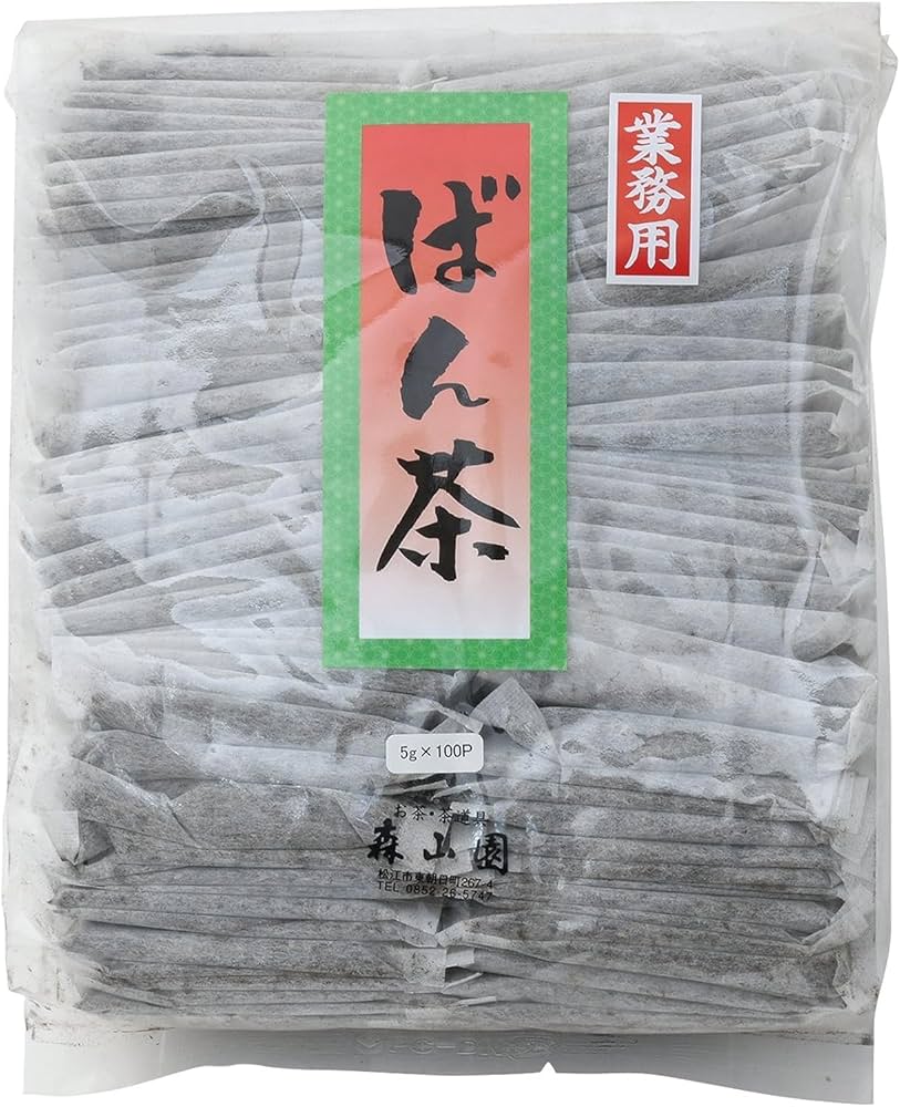 Amazon.co.jp: 森山園 業務用 番茶 ティーバッグ ひも無し 5g×100P