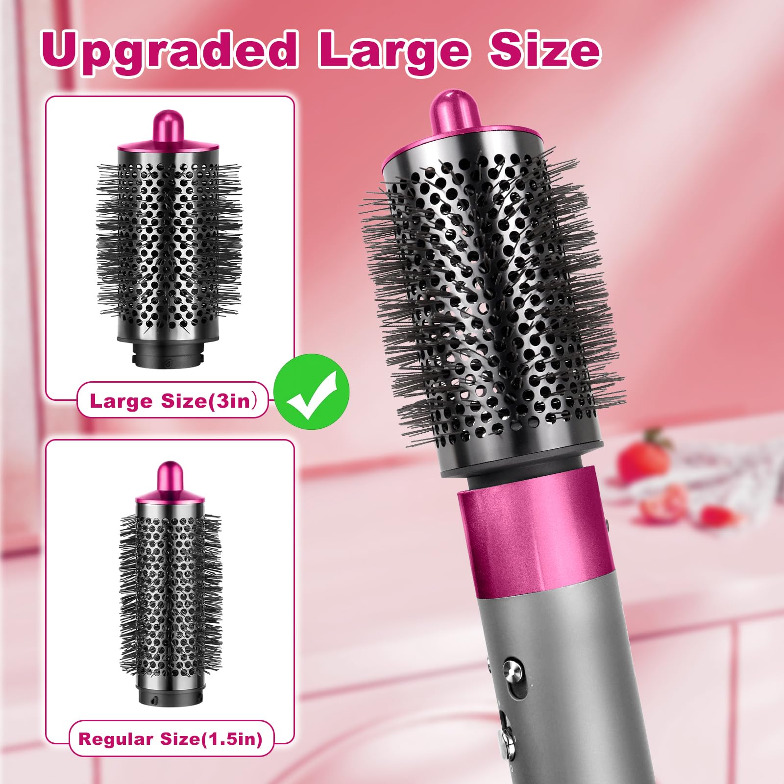 Amazon | エアラップ用ダイソン用大型丸型ボリュームブラシHS05 HS01