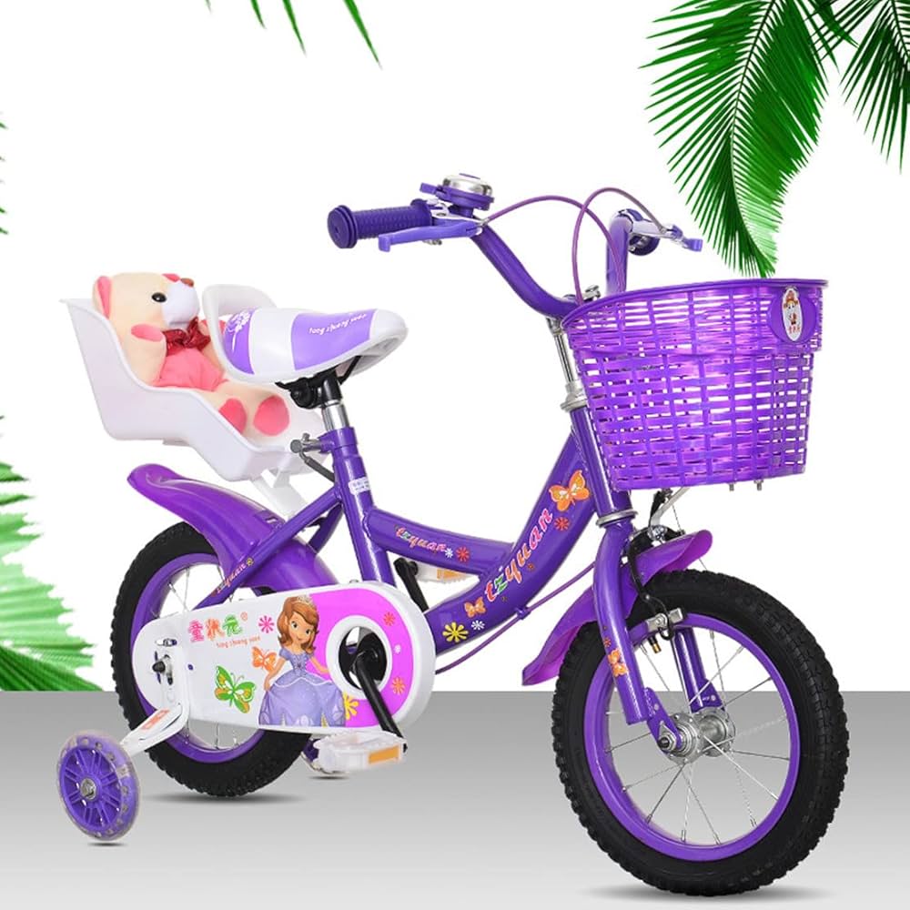 Amazon.co.jp: パープルの12インチ自転車 - 3-9歳の子供用、可愛いユニ