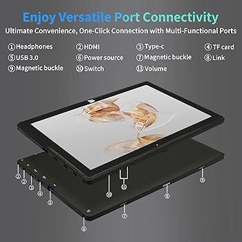 Amazon.com : BINTEC 10.1 Inch Windows 11 2-in-1 Thin and Light