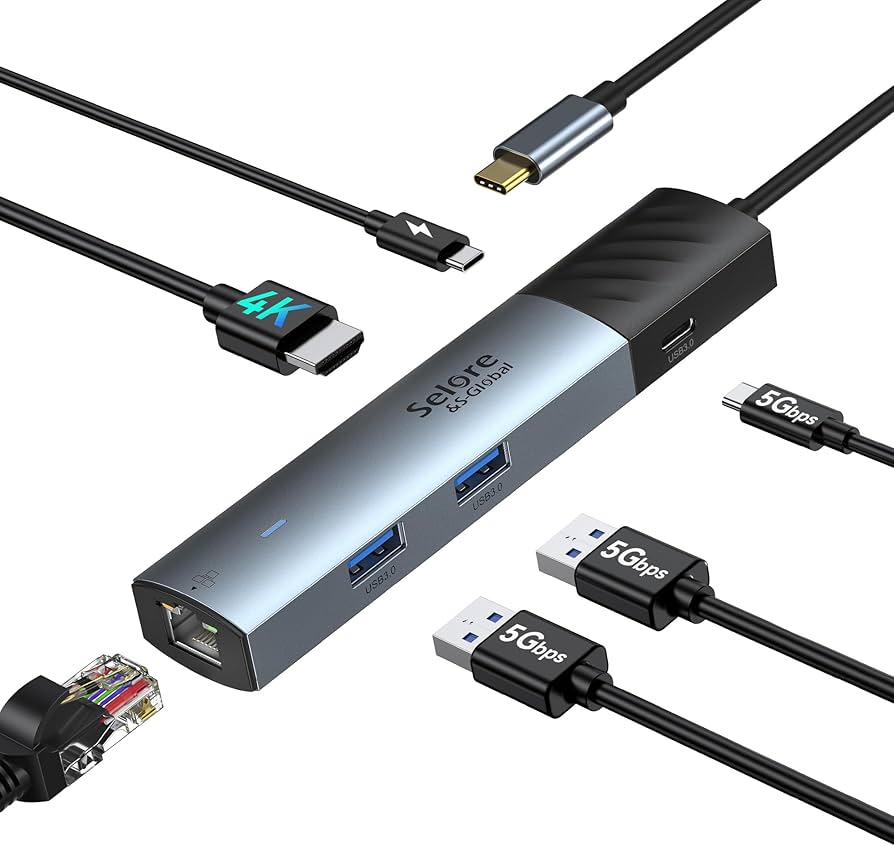 Amazon | Selore&S-Global 6-in-1 USB Cハブ HDMIイーサネットマルチ