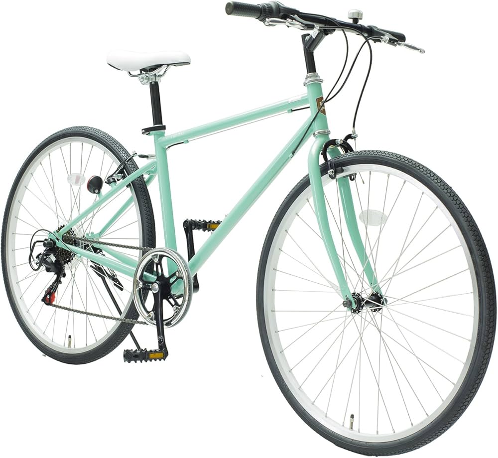 Amazon | クロスバイク 26インチ スチール シマノ製 6段変速 ライト