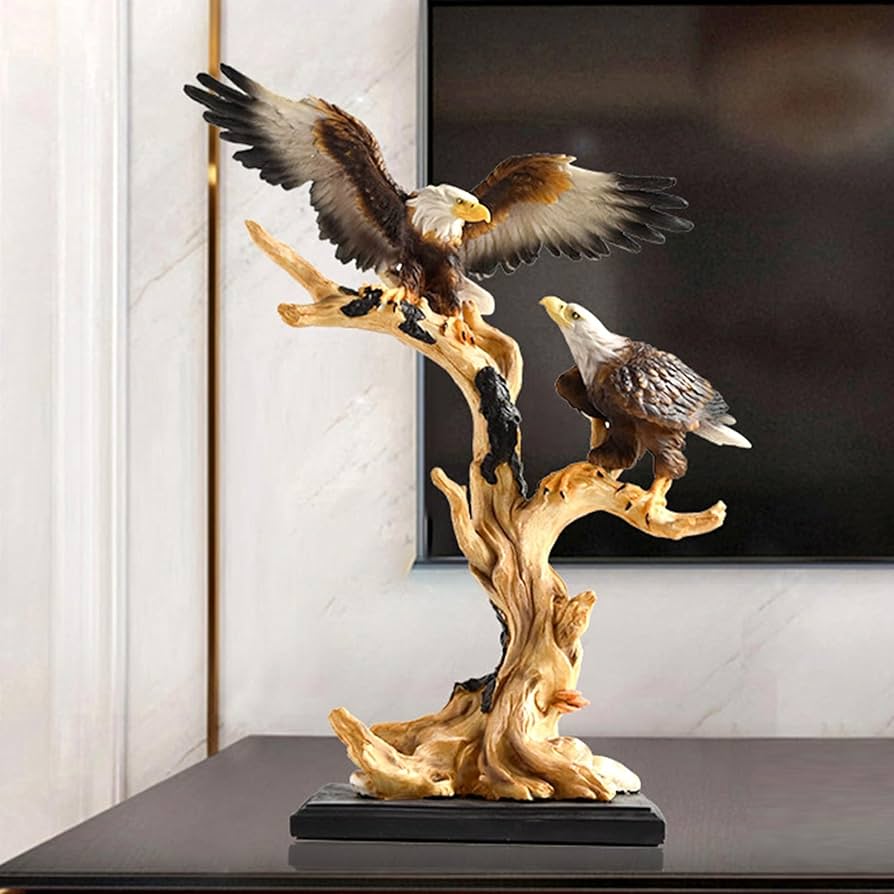 Amazon.co.jp: 工芸品 アート置物 彫像 - 大きな鷲の像 家族の装飾