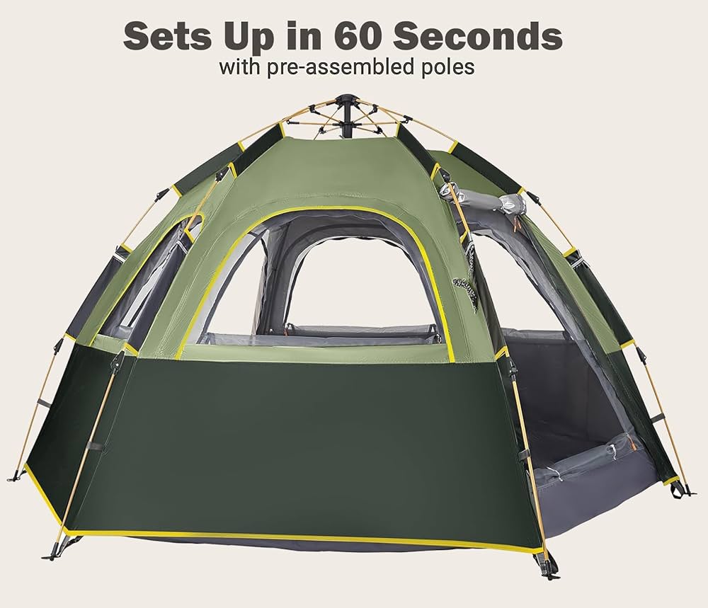 Amazon.com : Toogh Camping Tent with Instant Setup, 2/3 Person