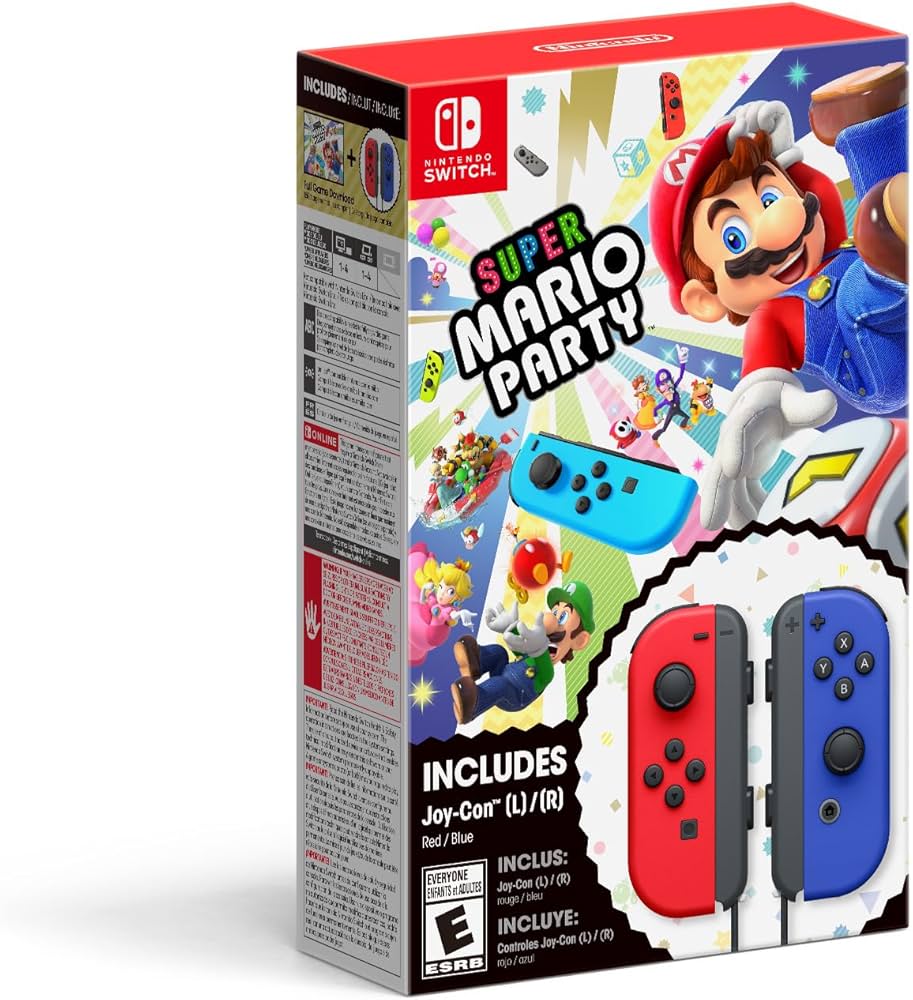 Amazon.com: Super Mario Party™ + Red & Blue Joy-Con™ Bundle